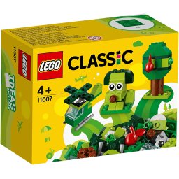 LEGO Classic Caramizi Creative Verzi 11007, set creativ cu 60 piese, 4+ ani