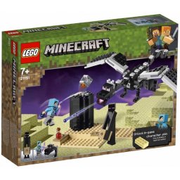 LEGO Minecraft Batalia finala 21151 cu Ender Dragon pentru copii 7+