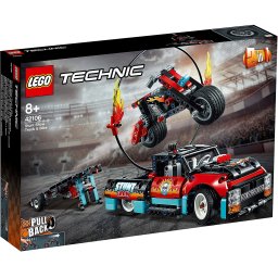 LEGO Technic Camion si Motocicleta pentru Cascadorii 42106, set 2 in 1