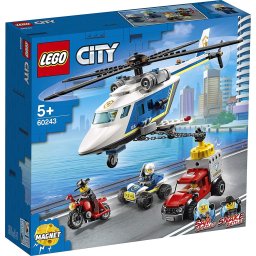LEGO City Urmarire cu elicopterul politiei 60243, set actiune 5+