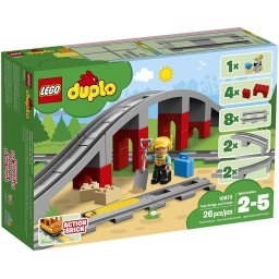 LEGO DUPLO Pod si sine de cale ferata pentru trenuri, 10872