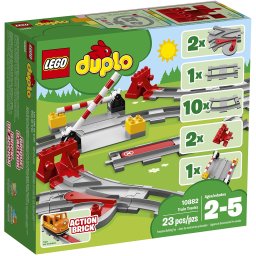 LEGO DUPLO Sine de cale ferata 10882, set extensie tren cu 23 piese