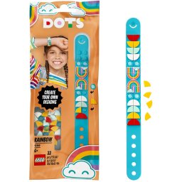 LEGO DOTS Bratara Curcubeu 41900, set creativ DIY pentru copii 6+
