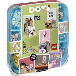 LEGO DOTS Suport foto cu animale 41904, set creativ DIY, 3 cuburi