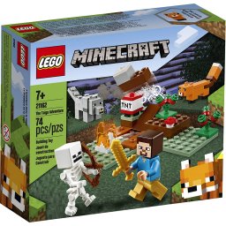LEGO Minecraft Aventura din Taiga 21162, set de constructie cu 74 piese