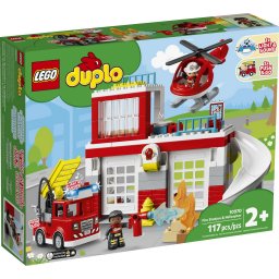 LEGO DUPLO Statia de Pompieri cu Elicopter si Camion, 10970
