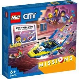 LEGO City Misiunile Politiei Apelor 60355, set interactiv cu barca