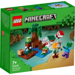 LEGO Minecraft Aventura în mlastina 21240, set de constructie 7+
