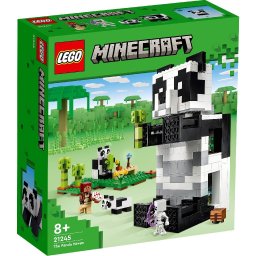 LEGO Minecraft Refugiul Ursilor Panda 21245, casa panda articulata