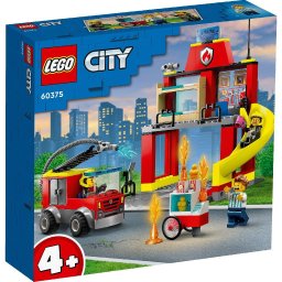 LEGO City Statia si Masina de Pompieri 60375 pentru copii 4+ ani