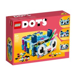 LEGO DOTS Sertar Creativ cu Animale 41805, set creativ pentru copii 6+