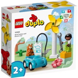 LEGO DUPLO Turbina eoliana si masina electrica, set educativ 2+ ani 10985