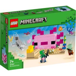 LEGO Minecraft Casa Axolotl 21247, set de constructie subacvatic 7+