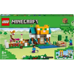 LEGO Minecraft Cutia de Lucru Manuala 21249, set creativ 2 în 1