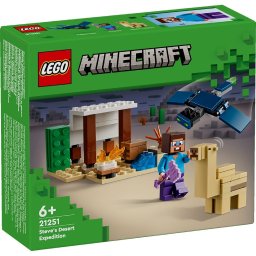 LEGO Minecraft Expeditia lui Steve în Desert 21251, set de constructie 6+