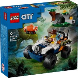 LEGO City Exploratorul junglei pe ATV, pe urmele unui panda rosu 60424