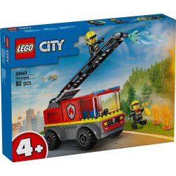 LEGO City Camion de Pompieri cu Scara 60463, set pentru copii 4+