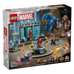 LEGO Marvel Laboratorul lui Iron Man Sala Armurilor 76315, 384 piese