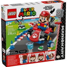 LEGO Super Mario Kart cu Mario interactiv si Standard Kart 72043