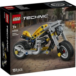 LEGO Technic Motocicleta galbena 42225, set de constructie 151 piese