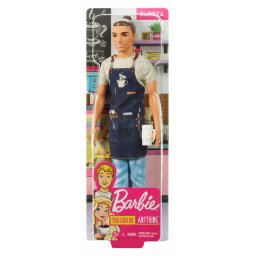 Papusa Ken Barista Barbie cu accesorii pentru joc de rol, 3+ ani
