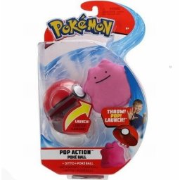 Figurina Pokemon Ditto cu bila lansatoare Pop Action, 4+ ani