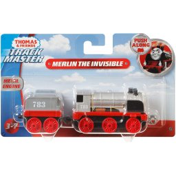 Locomotiva Thomas & Friends Merlin Push Along cu vagon, metalica