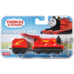 Locomotiva Thomas & Friends James cu vagon push along metalic