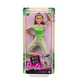 Papusa Barbie Made to Move cu par saten si 22 de articulatii