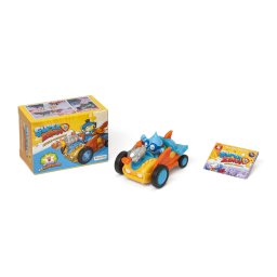 SuperZings Seria 4 MegaJet Blaster Punch albastru cu figurina