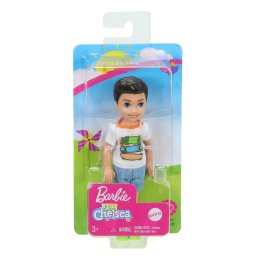Papusa Barbie Chelsea baiat brunet, 15 cm, haine detasabile