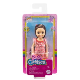 Papusa Barbie Chelsea satena cu rochita cu cirese si pantofiori