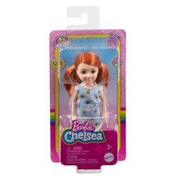 Papusa Barbie Chelsea roscata cu codite si rochita cu albine