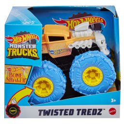 Masinuta Hot Wheels Monster Truck Bone Shaker Twisted Tredz 1:43