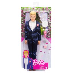 Papusa Barbie Ken Mire cu costum elegant si accesorii de nunta