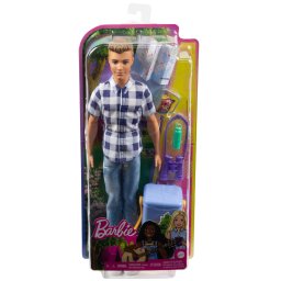 Papusa Barbie Ken la picnic cu accesorii pentru aventuri in aer liber