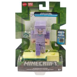Figurina Minecraft Stronghold Steve 8 cm, articulata, cu piesa Build A Portal