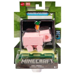 Figurina Minecraft Pig 8 cm articulata cu accesoriu si piesa portal