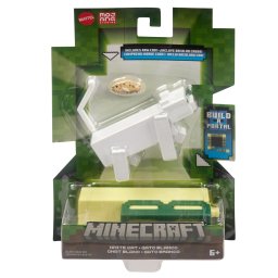 Figurina Minecraft White Cat 8 cm cu piesa Build A Portal