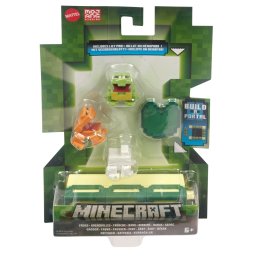 Figurina Minecraft Frogs 8 cm articulata cu piesa Build A Portal