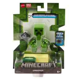 Figurina Minecraft Creeper 8 cm articulata cu accesoriu Build A Portal