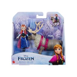 Set papusa Anna si Sven Disney Frozen, figurina articulata Mattel