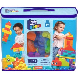 Set de constructie Mega Bloks cu 150 piese mari pentru copii 1+