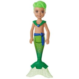 Papusa Barbie Dreamtopia Chelsea Sirena Verde, jucarie pentru copii 3+ ani