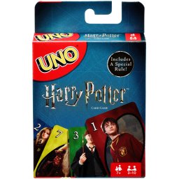 Joc de carti UNO Harry Potter cu reguli speciale, 112 carti, 2-10 jucatori