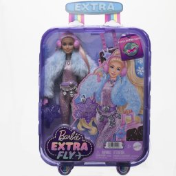 Papusa Barbie Extra Fly blonda la munte cu 15 accesorii, Mattel