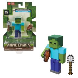 Figurina Minecraft Zombie articulata 8 cm cu accesorii, Mattel