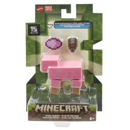 Figurina Minecraft Oaie Vopsita Dyed Sheep 8 cm cu accesorii Mattel
