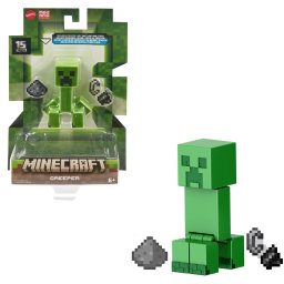 Figurina Minecraft Creeper articulata 8 cm, Mattel, multicolor