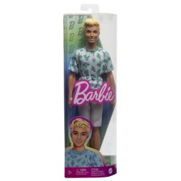 Papusa Ken Fashionistas blond cu tricou cu imprimeu cactus Barbie